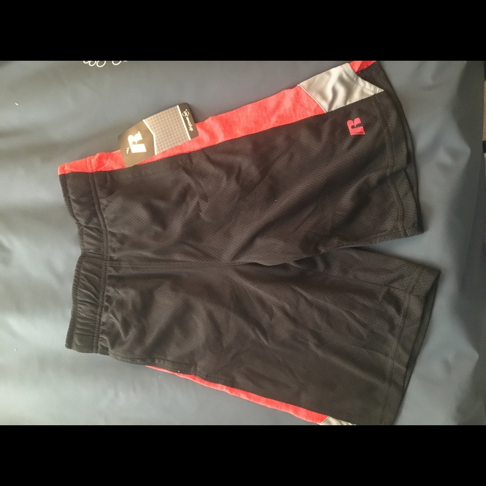 Boys Russell black basketball shorts